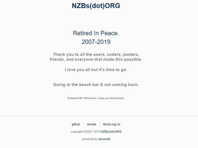 Nzbs.Org Retired 2019