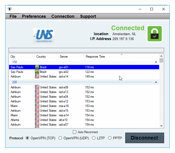 Usenetserver VPN Client